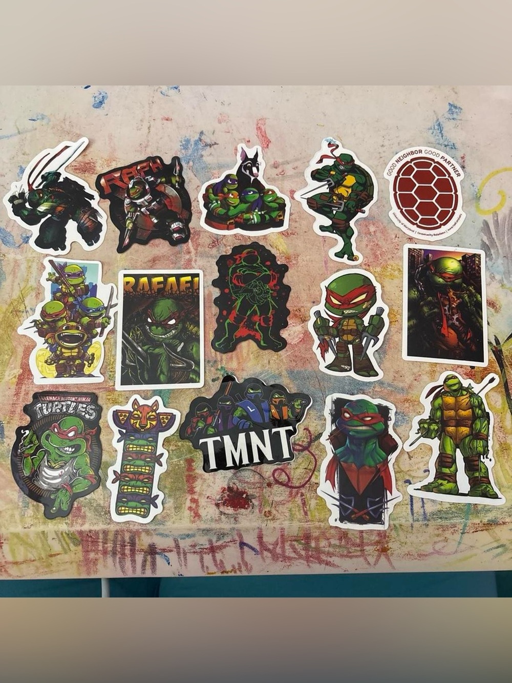 TMNT Vinyl Sticker Set of 15 stickers